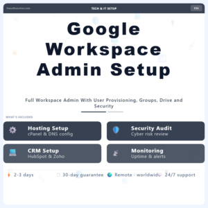 Google Workspace Admin Setup – Professional Digital Service | The Soft Solution