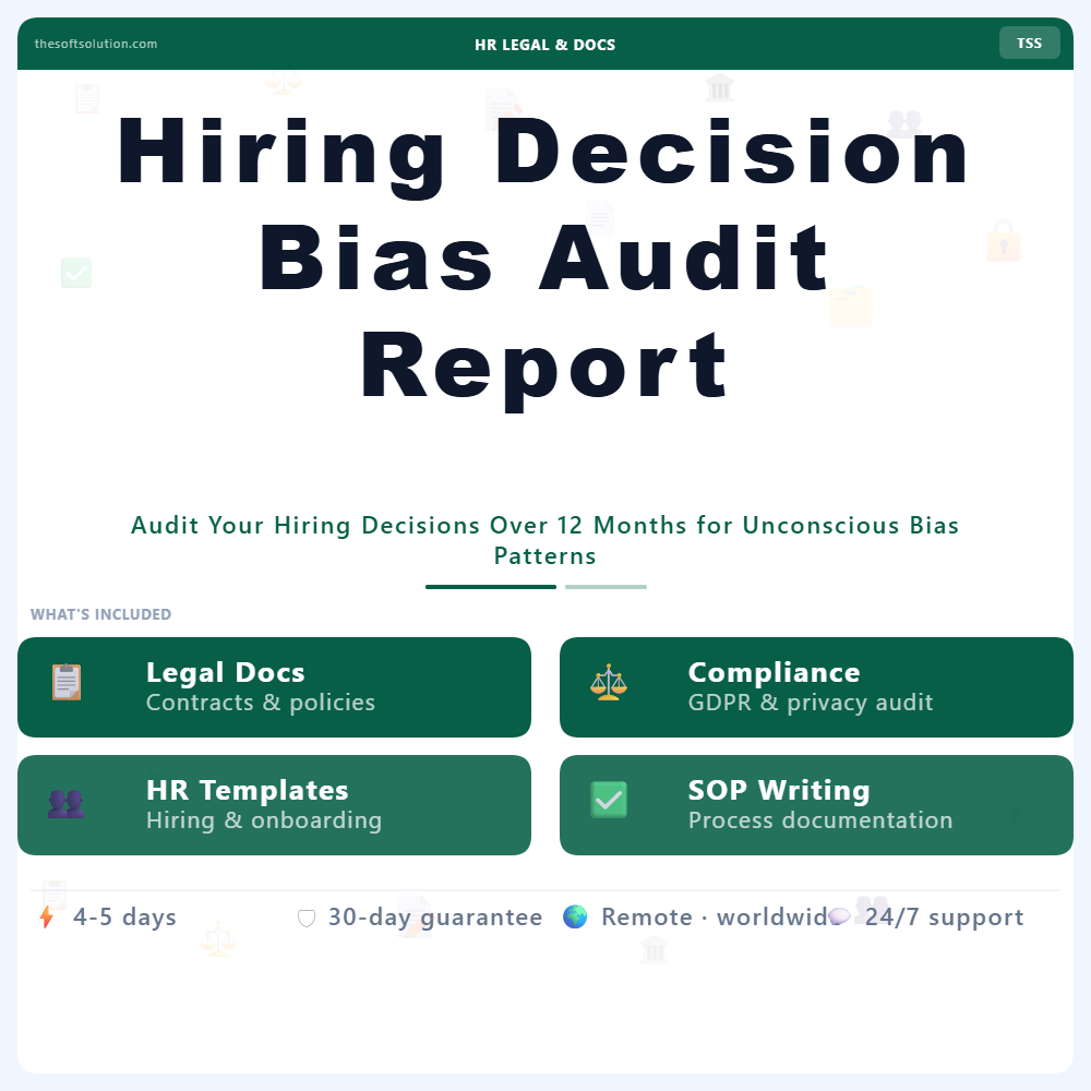 Hiring Decision Bias Audit Report – Professional Digital Service | The Soft Solution