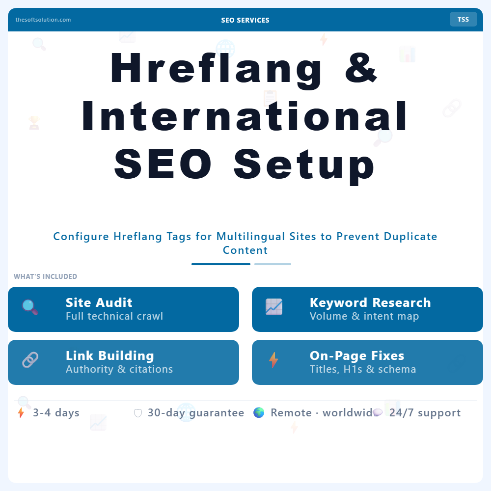 Hreflang & International SEO Setup – Professional Digital Service | The Soft Solution