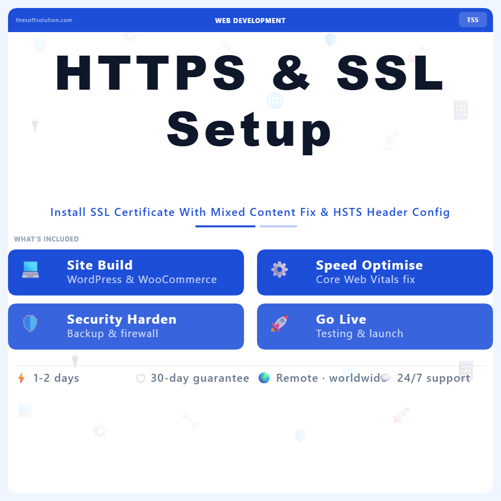 HTTPS & SSL Setup – Professional Digital Service | The Soft Solution