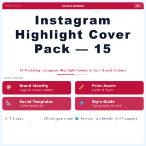 Instagram Highlight Cover Pack — 15 – Professional Digital Service | The Soft Solution