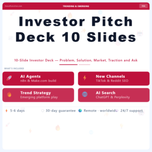 Investor Pitch Deck 10 Slides – Professional Digital Service | The Soft Solution