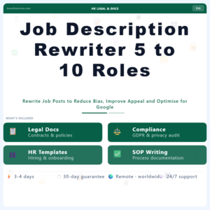 Job Description Rewriter 5 to 10 Roles – Professional Digital Service | The Soft Solution