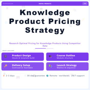Knowledge Product Pricing Strategy – Professional Digital Service | The Soft Solution
