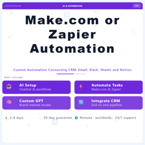 Make.com or Zapier Automation Workflow – Professional Digital Service | The Soft Solution