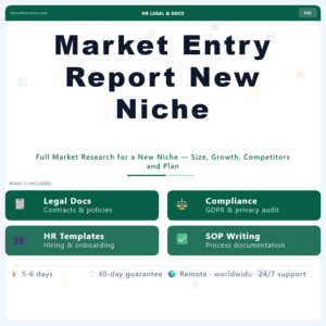 Market Entry Report New Niche – Professional Digital Service | The Soft Solution