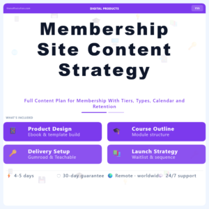 Membership Site Content Strategy – Professional Digital Service | The Soft Solution