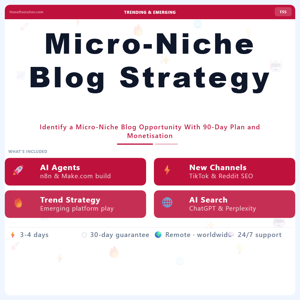 Micro-Niche Blog Strategy – Professional Digital Service | The Soft Solution