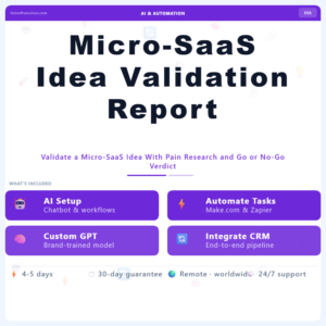 Micro-SaaS Idea Validation Report – Professional Digital Service | The Soft Solution