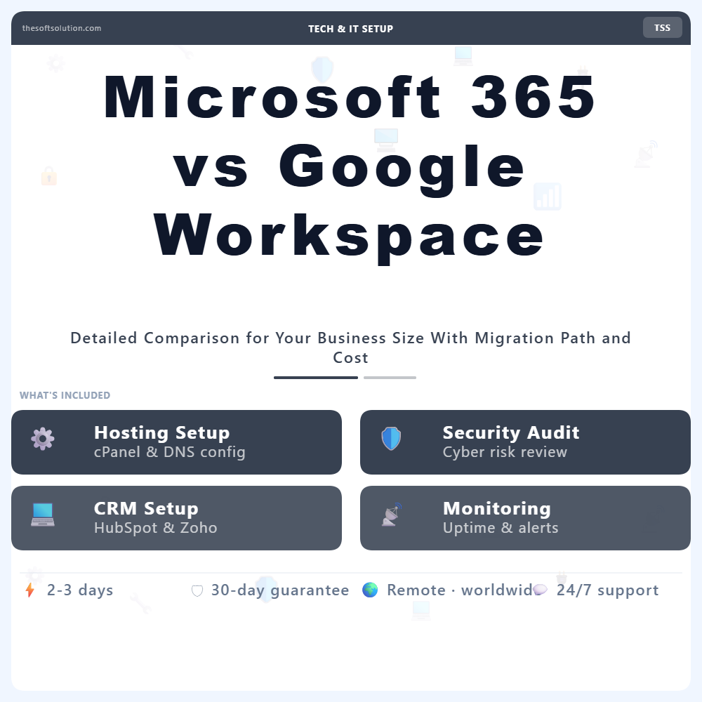 Microsoft 365 vs Google Workspace Report – Professional Digital Service | The Soft Solution