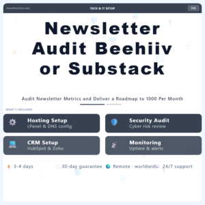 Newsletter Audit Beehiiv or Substack – Professional Digital Service | The Soft Solution