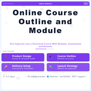 Online Course Outline and Module Structure – Professional Digital Service | The Soft Solution