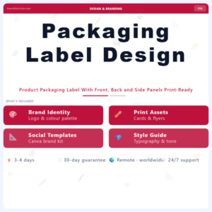 Packaging Label Design – Professional Digital Service | The Soft Solution