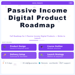 Passive Income Digital Product Roadmap – Professional Digital Service | The Soft Solution
