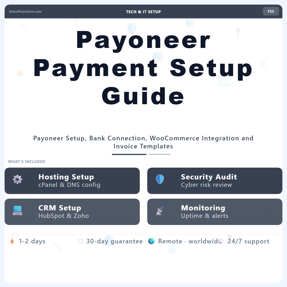 Payoneer Payment Setup Guide – Professional Digital Service | The Soft Solution
