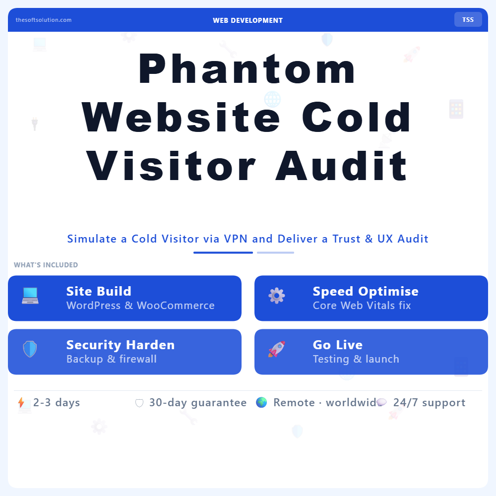 Phantom Website Cold Visitor Audit – Professional Digital Service | The Soft Solution