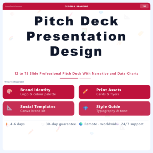 Pitch Deck Presentation Design – Professional Digital Service | The Soft Solution