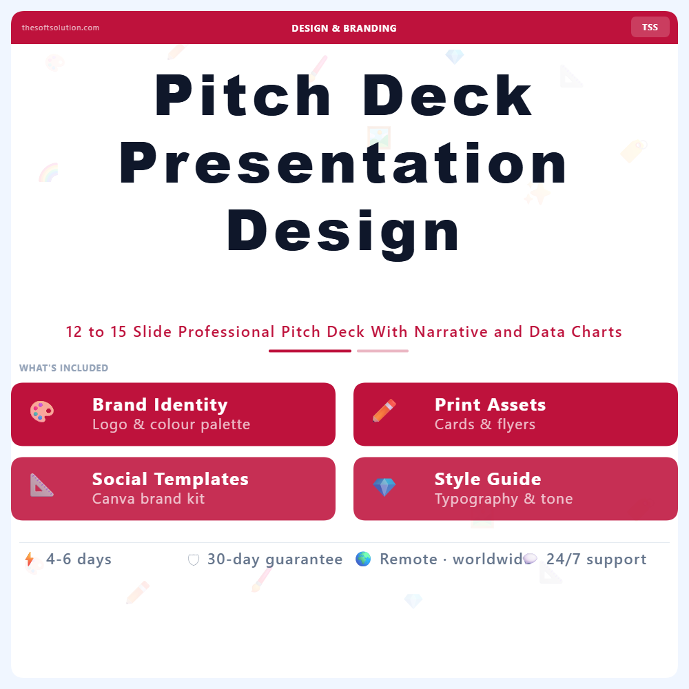 Pitch Deck Presentation Design – Professional Digital Service | The Soft Solution
