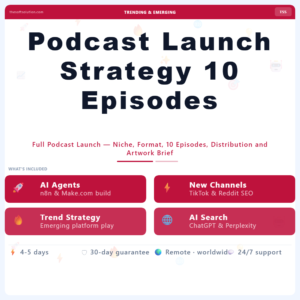 Podcast Launch Strategy 10 Episodes – Professional Digital Service | The Soft Solution