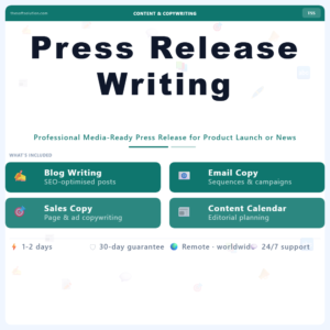 Press Release Writing – Professional Digital Service | The Soft Solution
