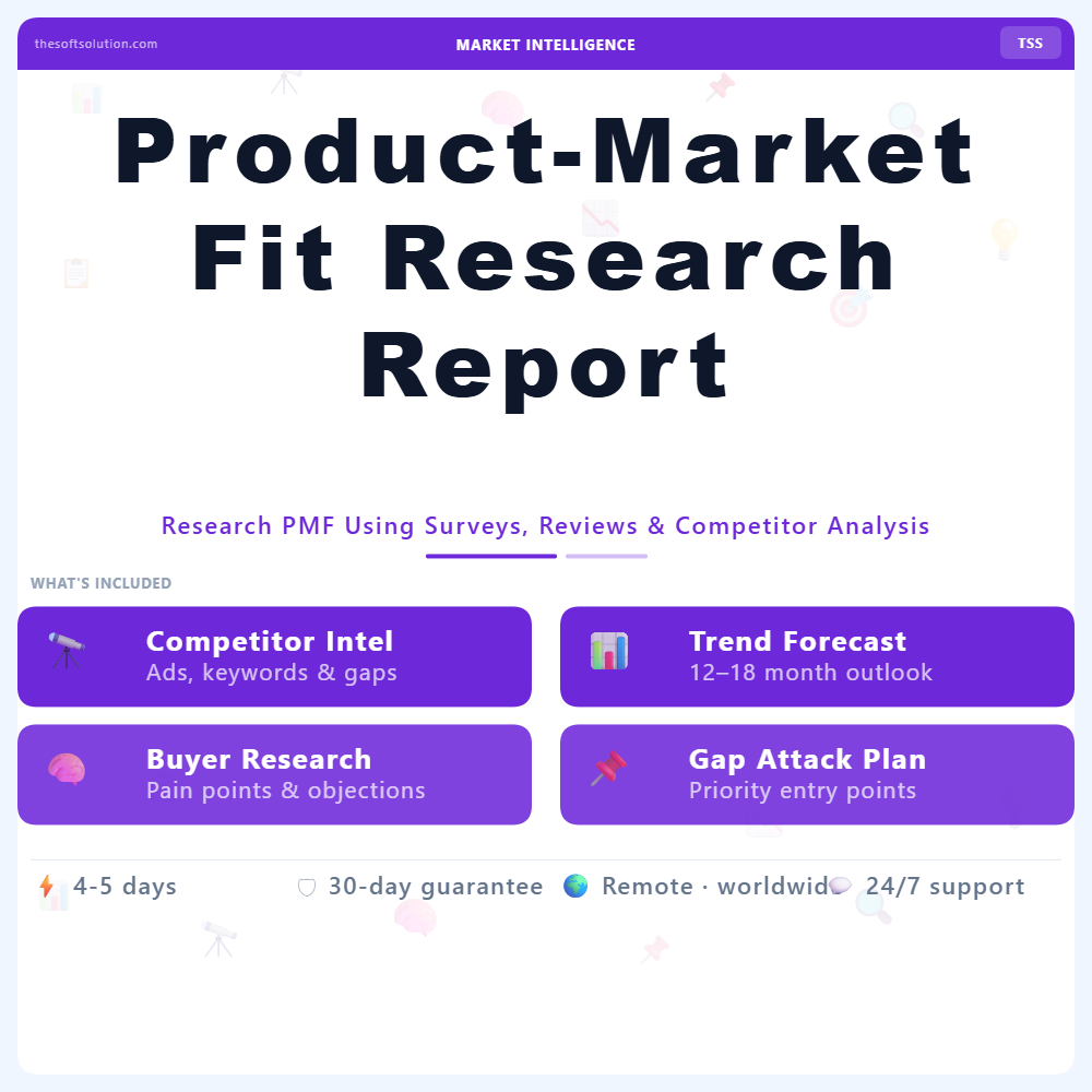 Product-Market Fit Research Report – Professional Digital Service | The Soft Solution