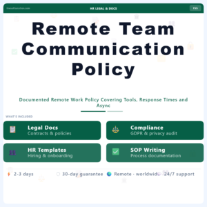 Remote Team Communication Policy – Professional Digital Service | The Soft Solution