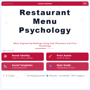 Restaurant Menu Psychology Redesign – Professional Digital Service | The Soft Solution