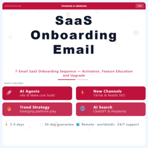 SaaS Onboarding Email Sequence 7 Emails – Professional Digital Service | The Soft Solution