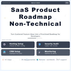 SaaS Product Roadmap Non-Technical Founder – Professional Digital Service | The Soft Solution