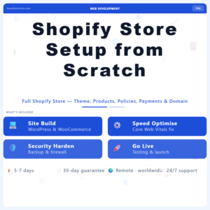 Shopify Store Setup from Scratch – Professional Digital Service | The Soft Solution