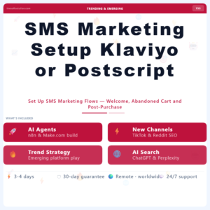 SMS Marketing Setup Klaviyo or Postscript – Professional Digital Service | The Soft Solution