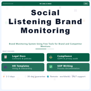 Social Listening Brand Monitoring Setup – Professional Digital Service | The Soft Solution
