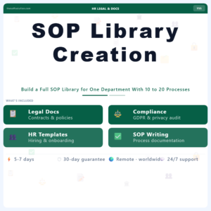 SOP Library Creation – Professional Digital Service | The Soft Solution