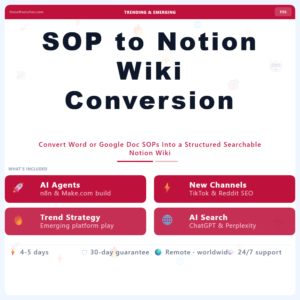 SOP to Notion Wiki Conversion – Professional Digital Service | The Soft Solution
