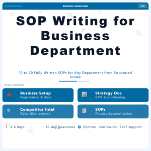 SOP Writing for Business Department – Professional Digital Service | The Soft Solution
