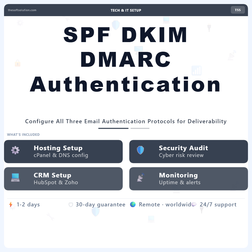 SPF DKIM DMARC Authentication – Professional Digital Service | The Soft Solution