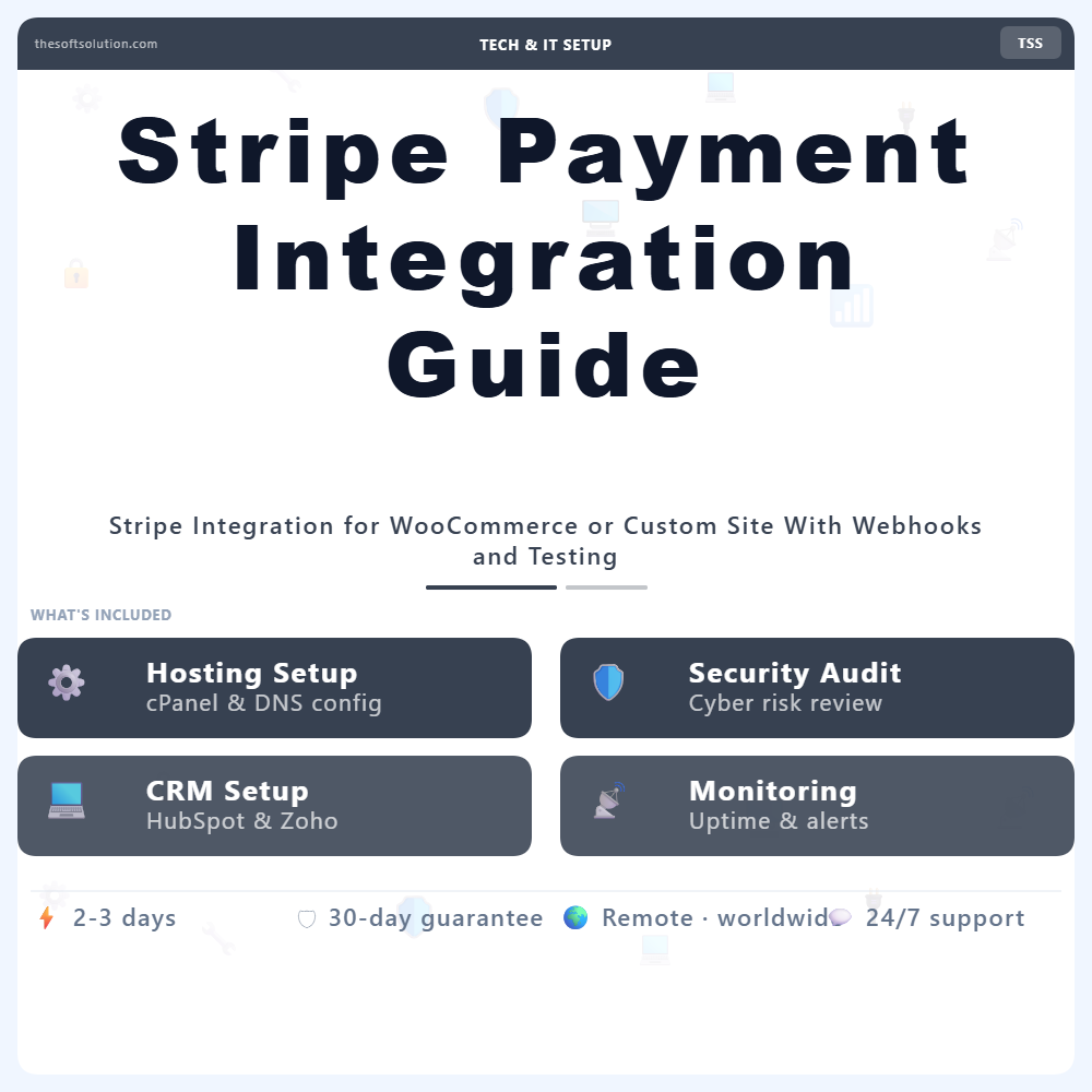 Stripe Payment Integration Guide – Professional Digital Service | The Soft Solution