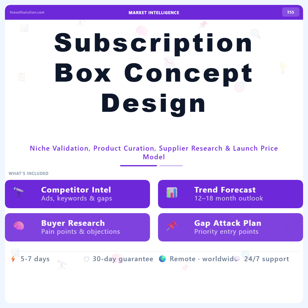 Subscription Box Concept Design – Professional Digital Service | The Soft Solution