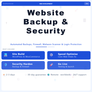 Website Backup & Security Hardening – Professional Digital Service | The Soft Solution