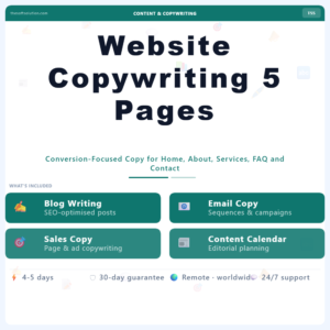 Website Copywriting 5 Pages – Professional Digital Service | The Soft Solution