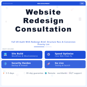 Website Redesign Consultation Report – Professional Digital Service | The Soft Solution