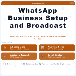 WhatsApp Business Setup and Broadcast – Professional Digital Service | The Soft Solution
