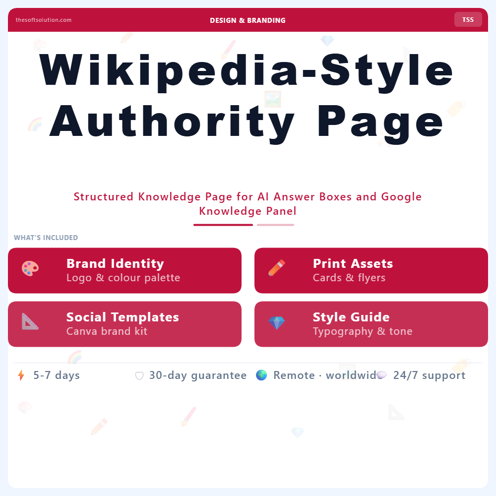 Wikipedia-Style Authority Page – Professional Digital Service | The Soft Solution