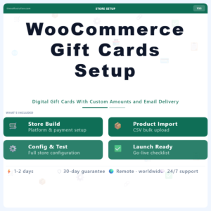 WooCommerce Gift Cards Setup – Professional Digital Service | The Soft Solution
