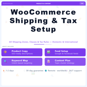 WooCommerce Shipping & Tax Setup – Professional Digital Service | The Soft Solution