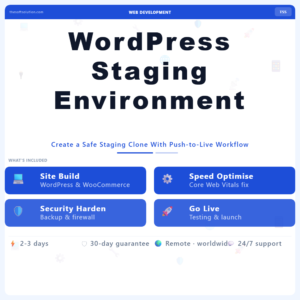WordPress Staging Environment Setup – Professional Digital Service | The Soft Solution