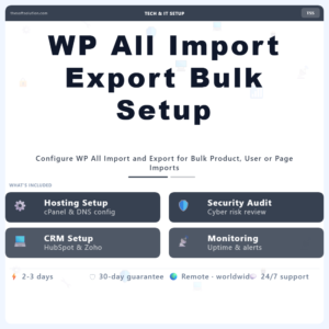 WP All Import Export Bulk Setup – Professional Digital Service | The Soft Solution