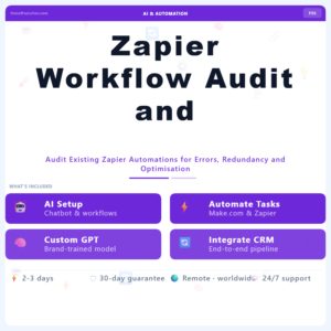 Zapier Workflow Audit and Optimisation – Professional Digital Service | The Soft Solution