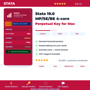 Buy Stata 19.0 MP/SE/BE 4-core – Genuine License Key – TheSoftSolution