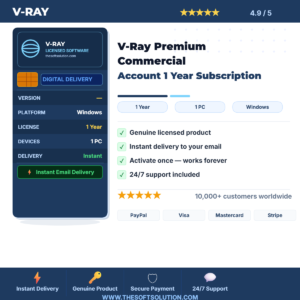 Buy V-Ray Premium – Genuine Account Access – TheSoftSolution